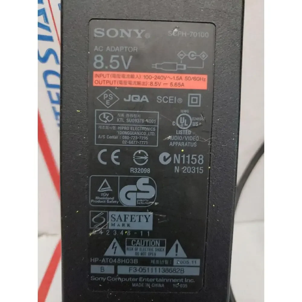 Genuine OEM SONY SLIM PLAYSTATION 2 AC Power Adapter SCPH-70100 8.5V ~ Trl4#410